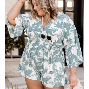 TRUSTING IN YOU PRINTED GREEN ROMPER